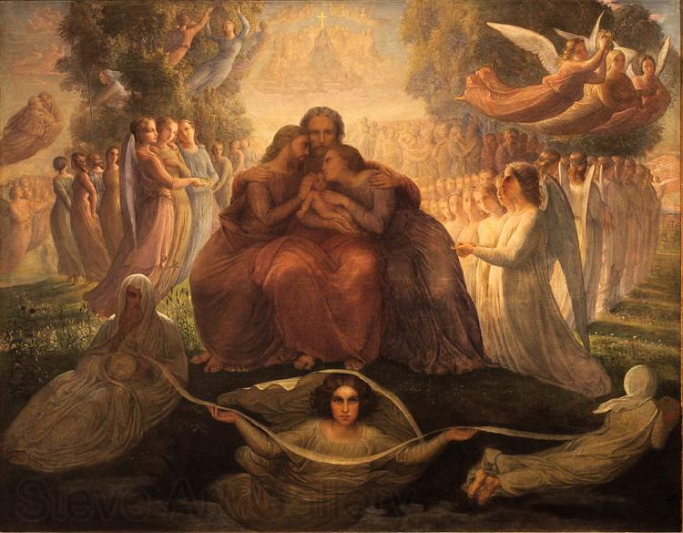 Louis Janmot Divine generation France oil painting art